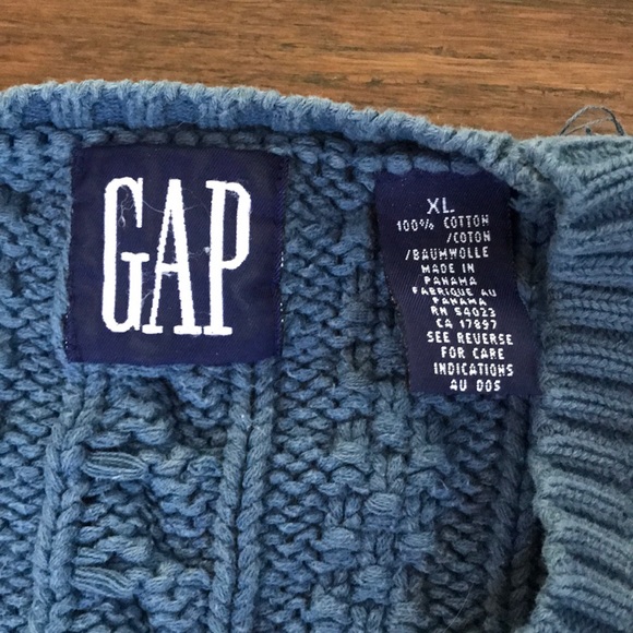 Blue & Yellow Chunky Knit Sweater - Picture 5 of 6